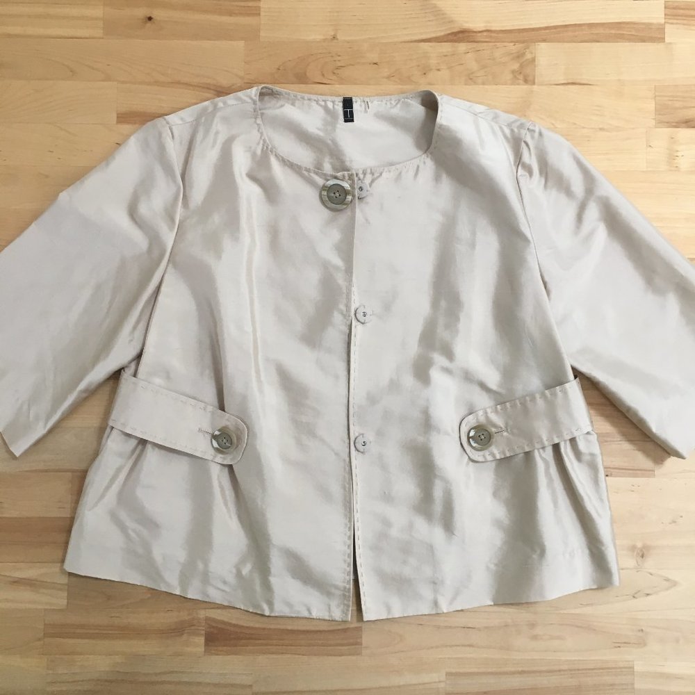 Tahari 100% Silk Shirt, Medium